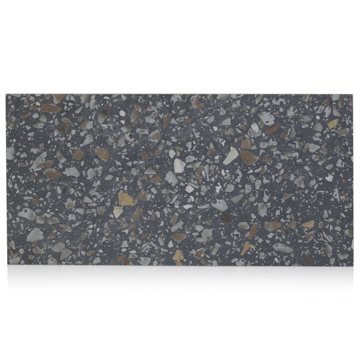 12x24 Fragment Black matte porcelain tile - Industry Tile