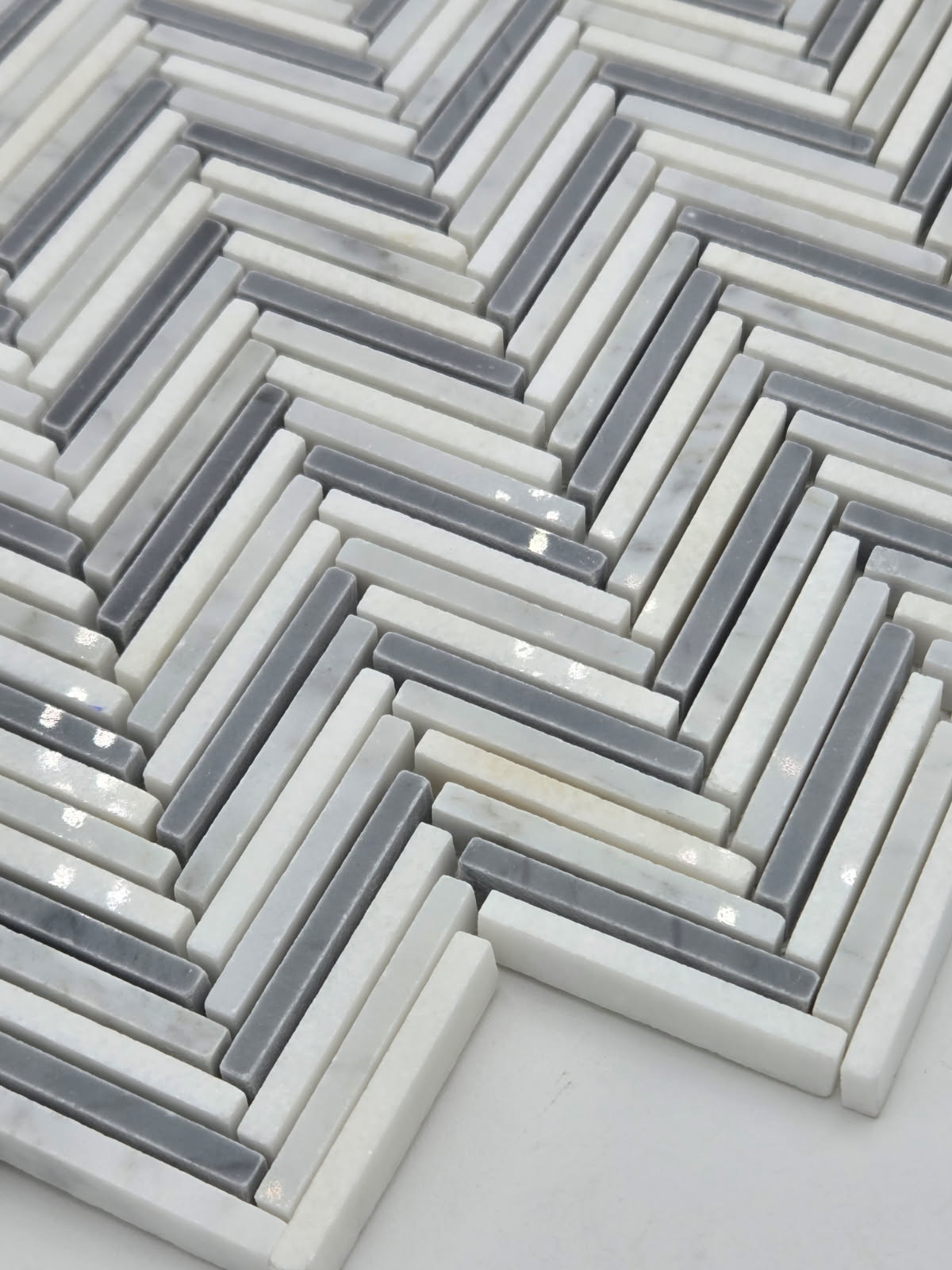 Industry Tile Natural Stone Chevron Waterjet Mosaic ( 5 pc per case) 2536