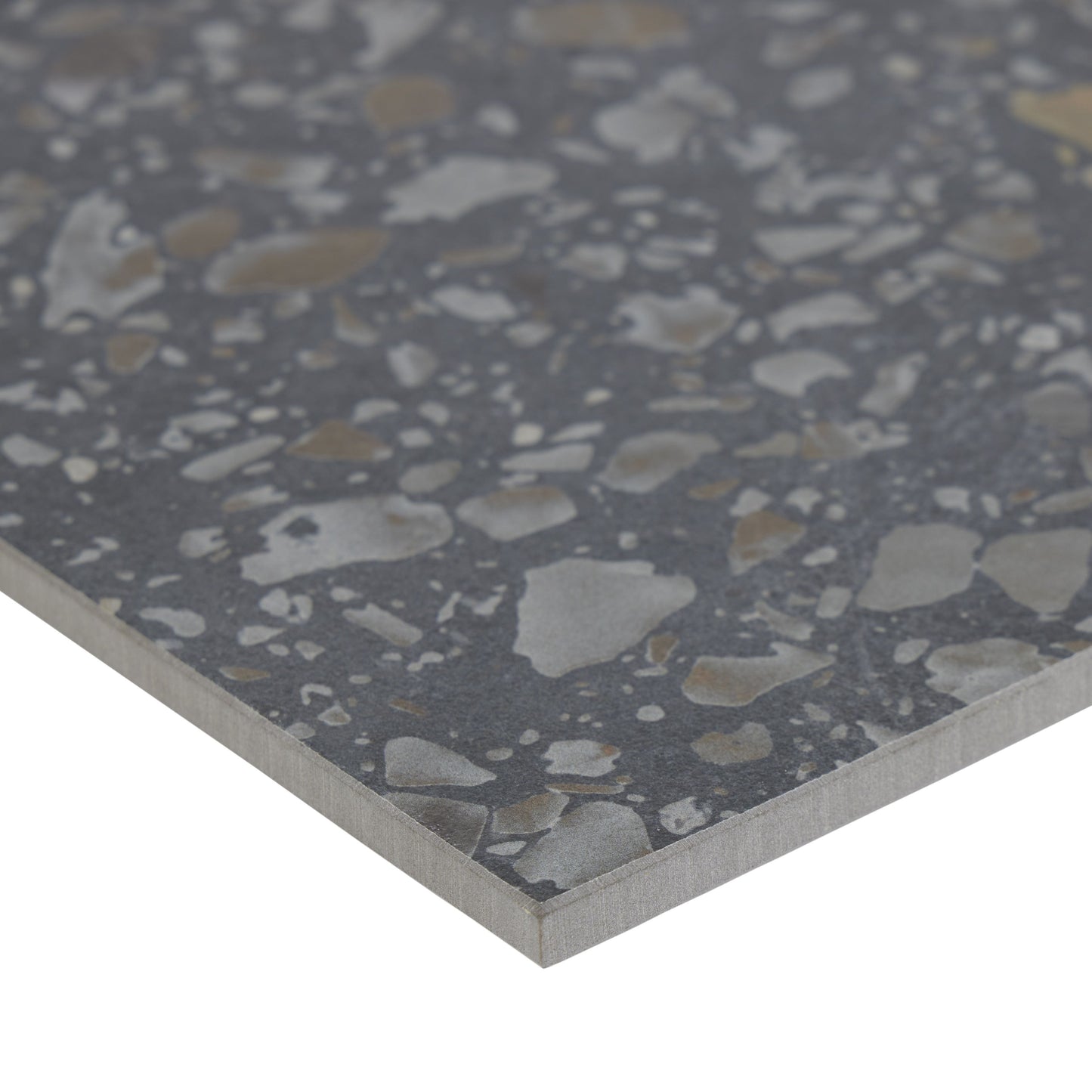 12x24 Fragment Black matte porcelain tile - Industry Tile