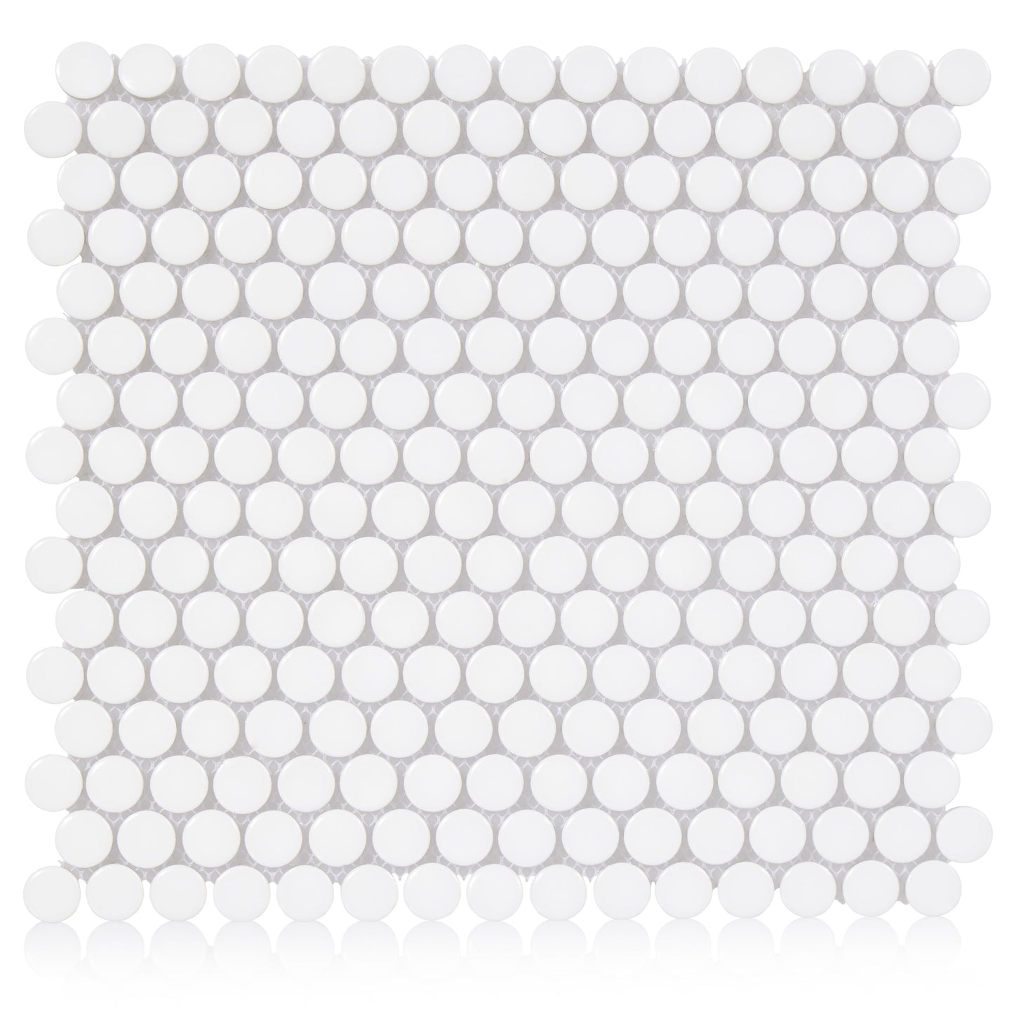 Penny Round White 1-Inch Mosaic Tile - 20 pcs per case - Industry Tile