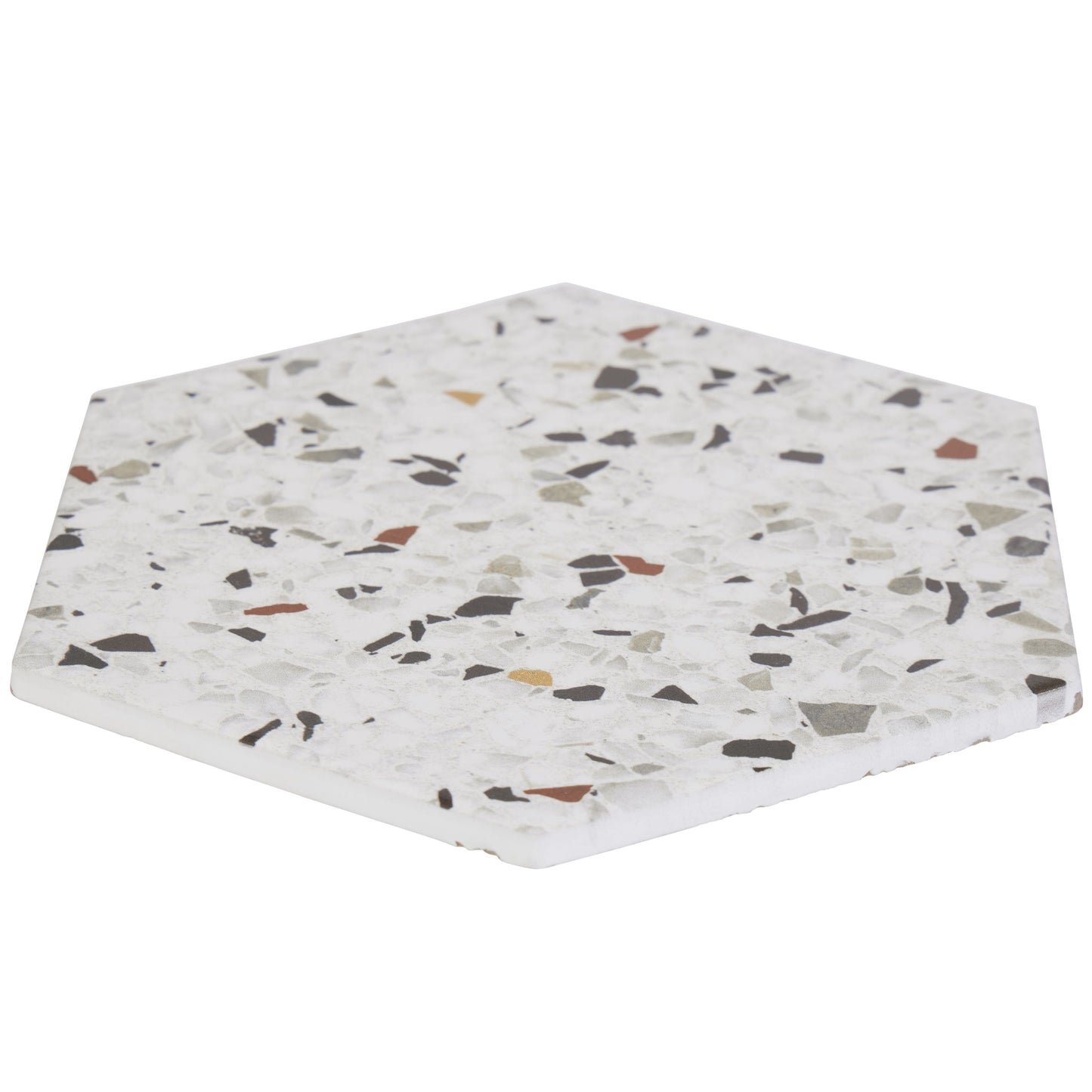 8x10 Hexagon Spark Mix porcelain tile - Industry Tile