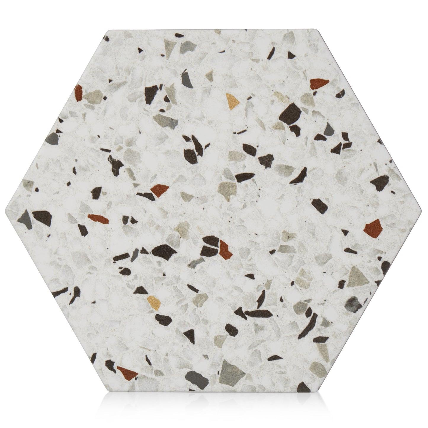 8x10 Hexagon Spark Mix porcelain tile - Industry Tile