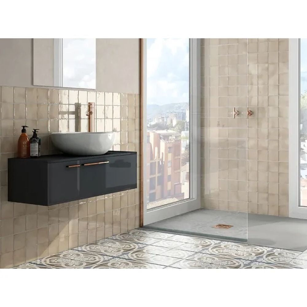 Beige Gloss Ceramic Tile Collection – 4x4 | 2.6x16 | Pencil Trim SKU: CRE-BEI-44