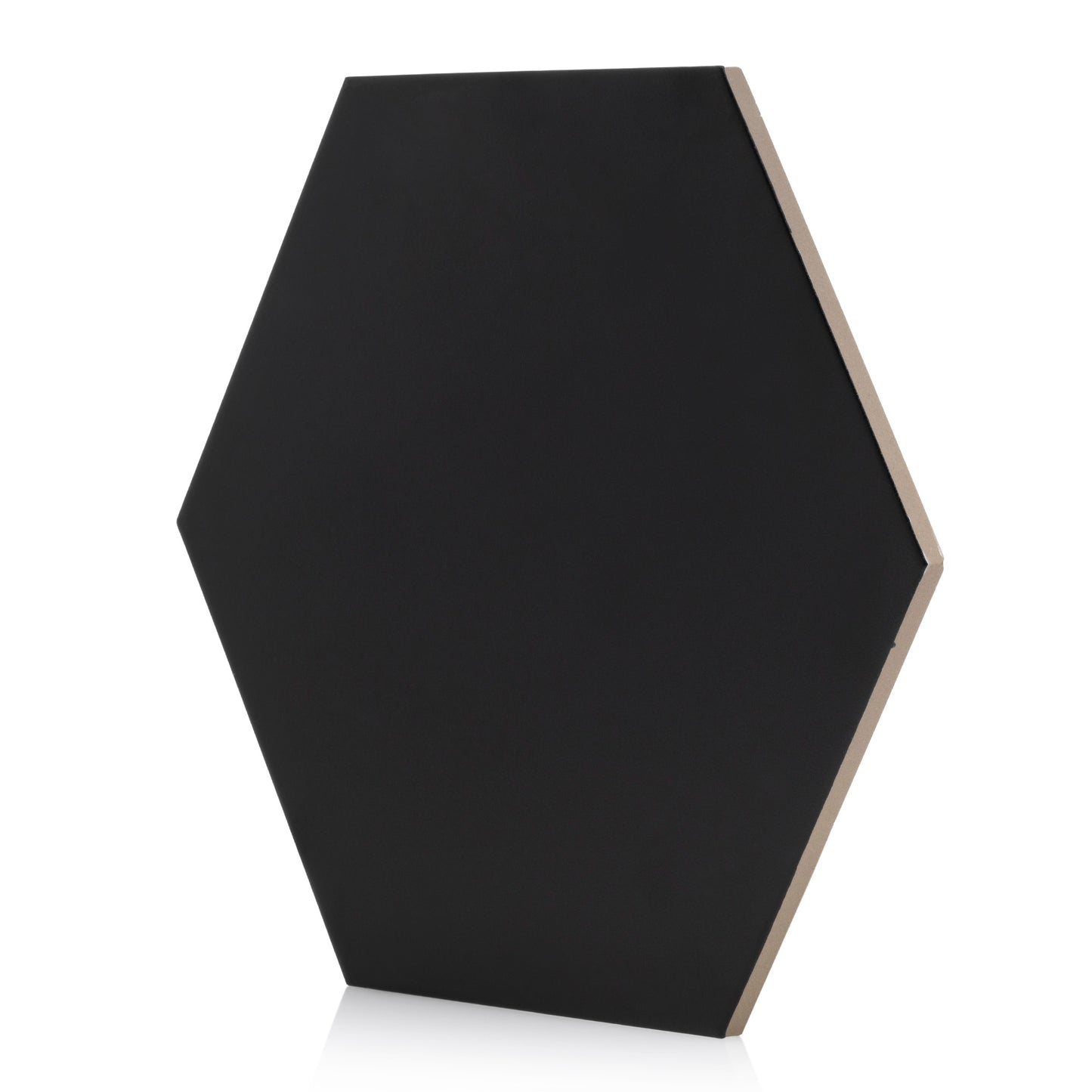 9x10 Hexagon Black porcelain tile - Industry Tile