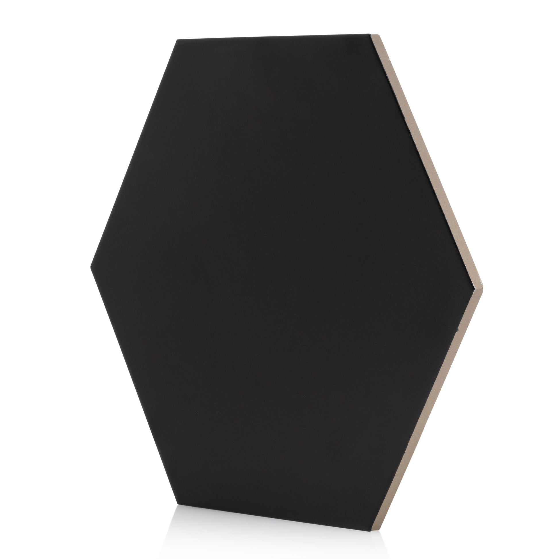 9x10 Hexagon Black porcelain tile - Industry Tile