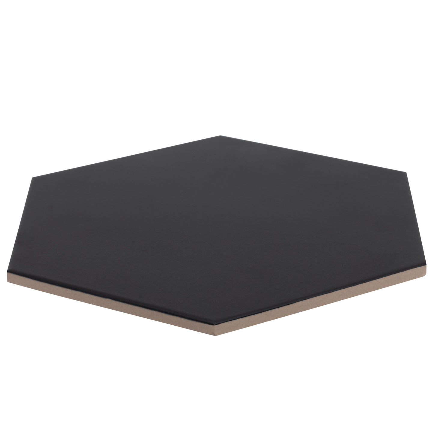 9x10 Hexagon Black porcelain tile - Industry Tile