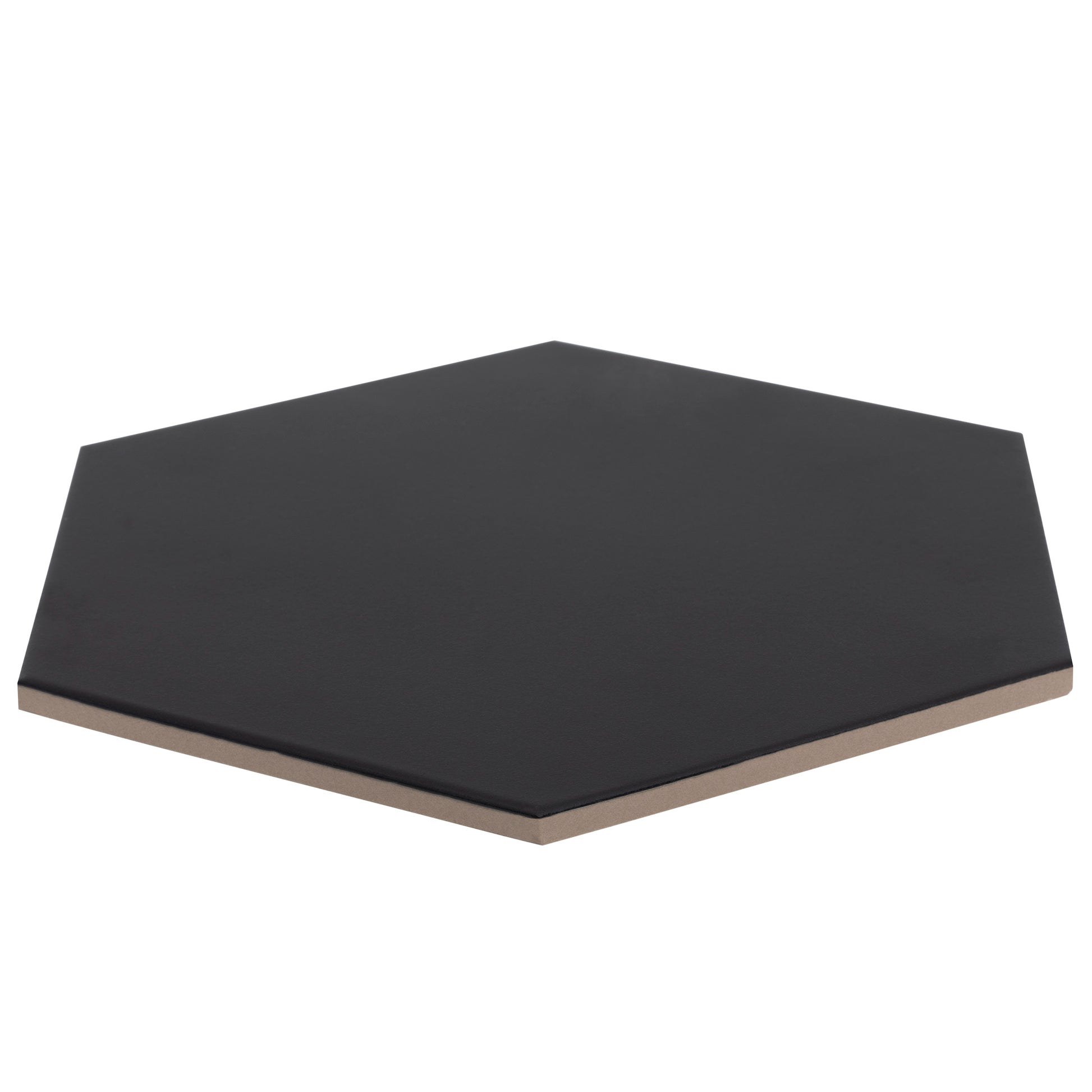 9x10 Hexagon Black porcelain tile - Industry Tile