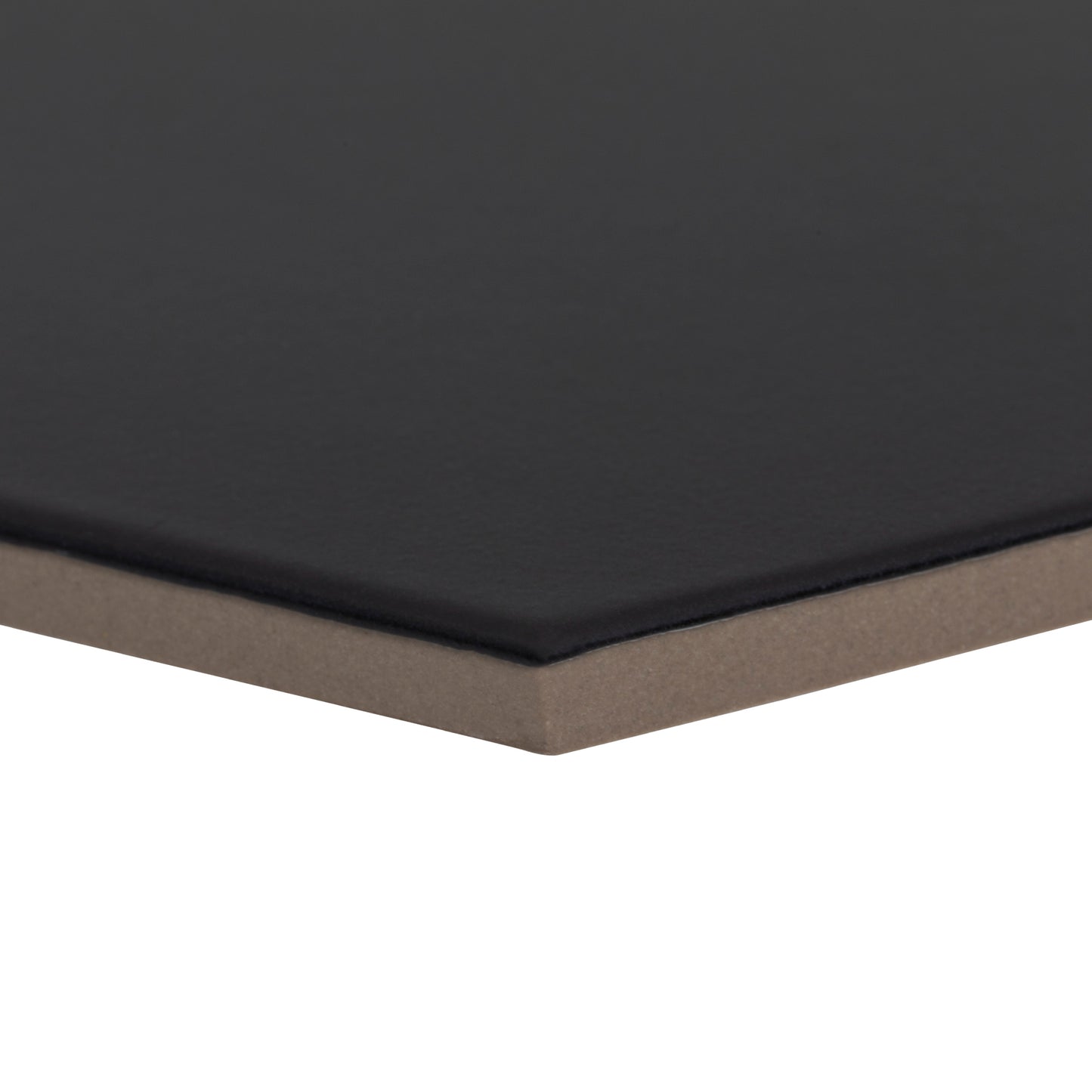 9x10 Hexagon Black porcelain tile - Industry Tile