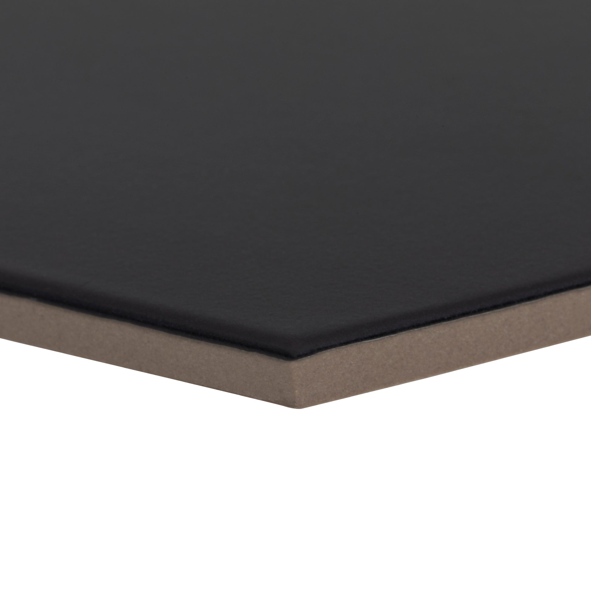 9x10 Hexagon Black porcelain tile - Industry Tile