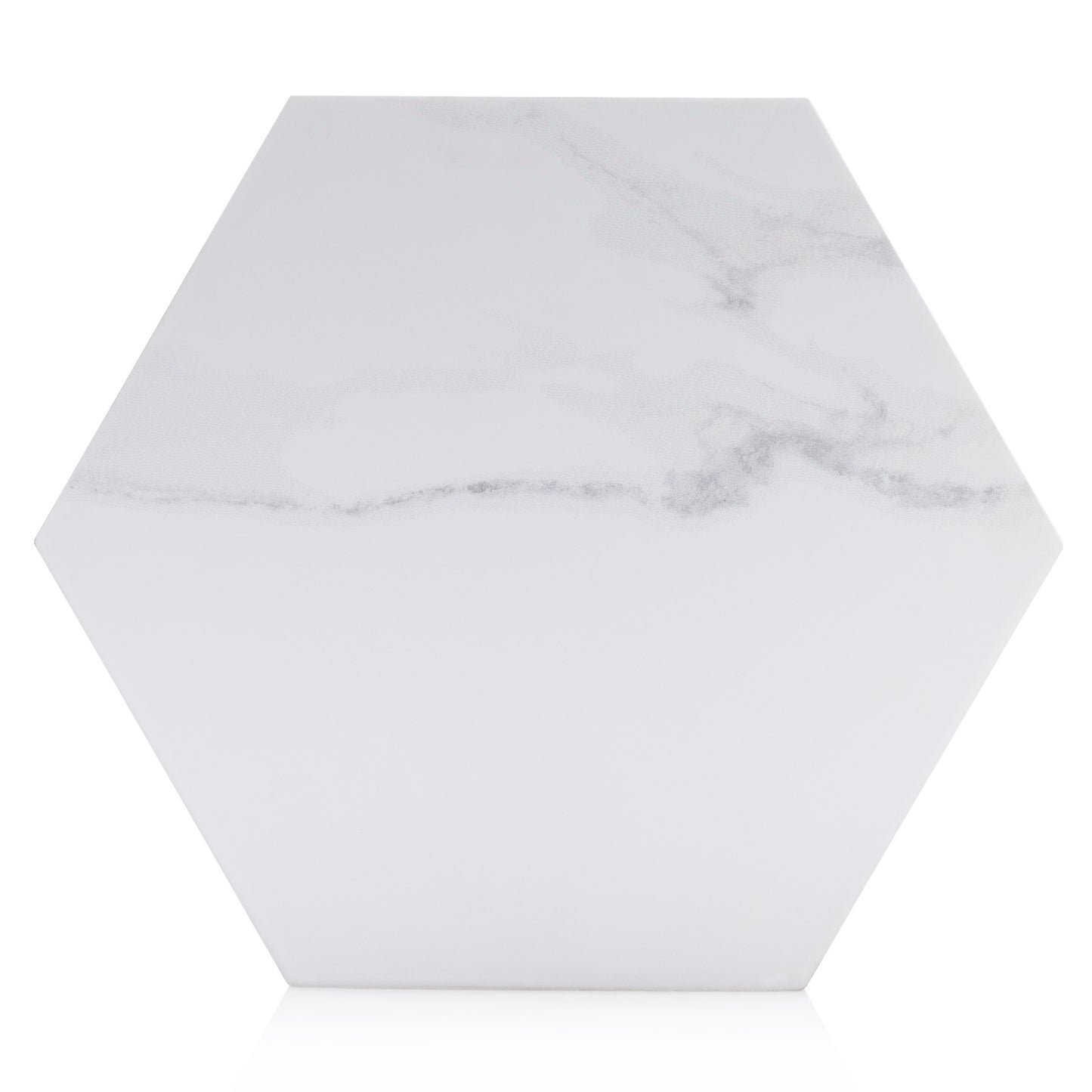 8.86x10.2 Cararra Hexagon field porcelain tile - Industry Tile