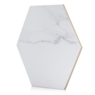 8.86x10.2 Cararra Hexagon field porcelain tile - Industry Tile