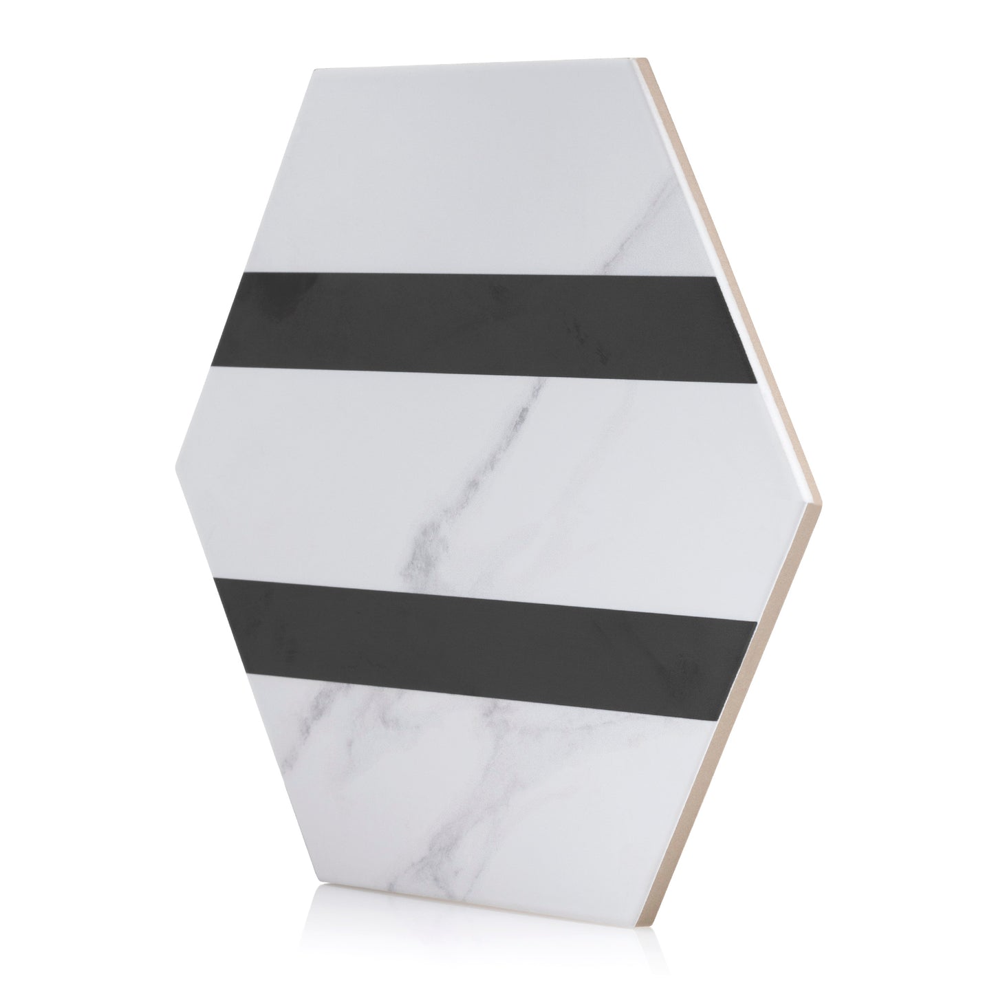 8.86x10.2 Cararra Hexagon Design porcelain tile - Industry Tile