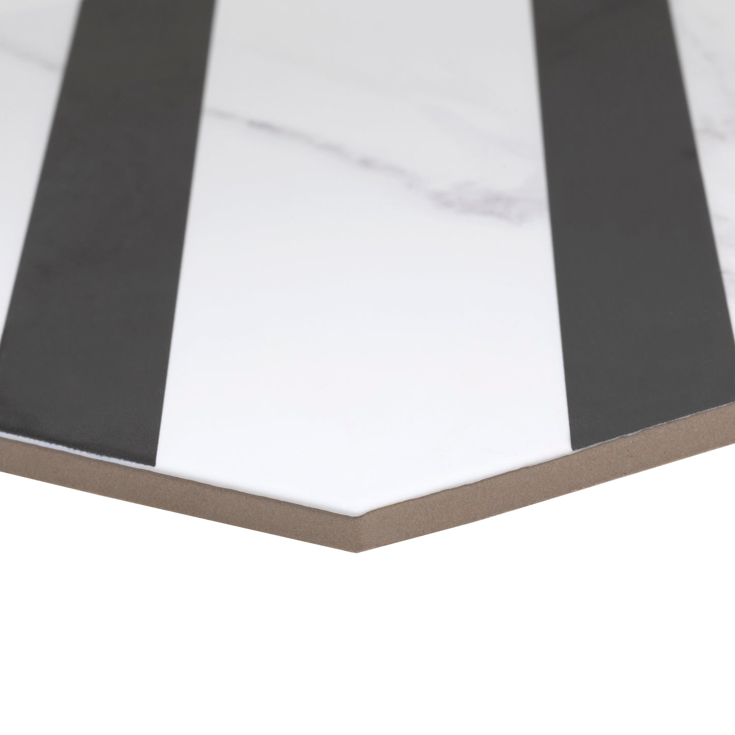 8.86x10.2 Cararra Hexagon Design porcelain tile - Industry Tile