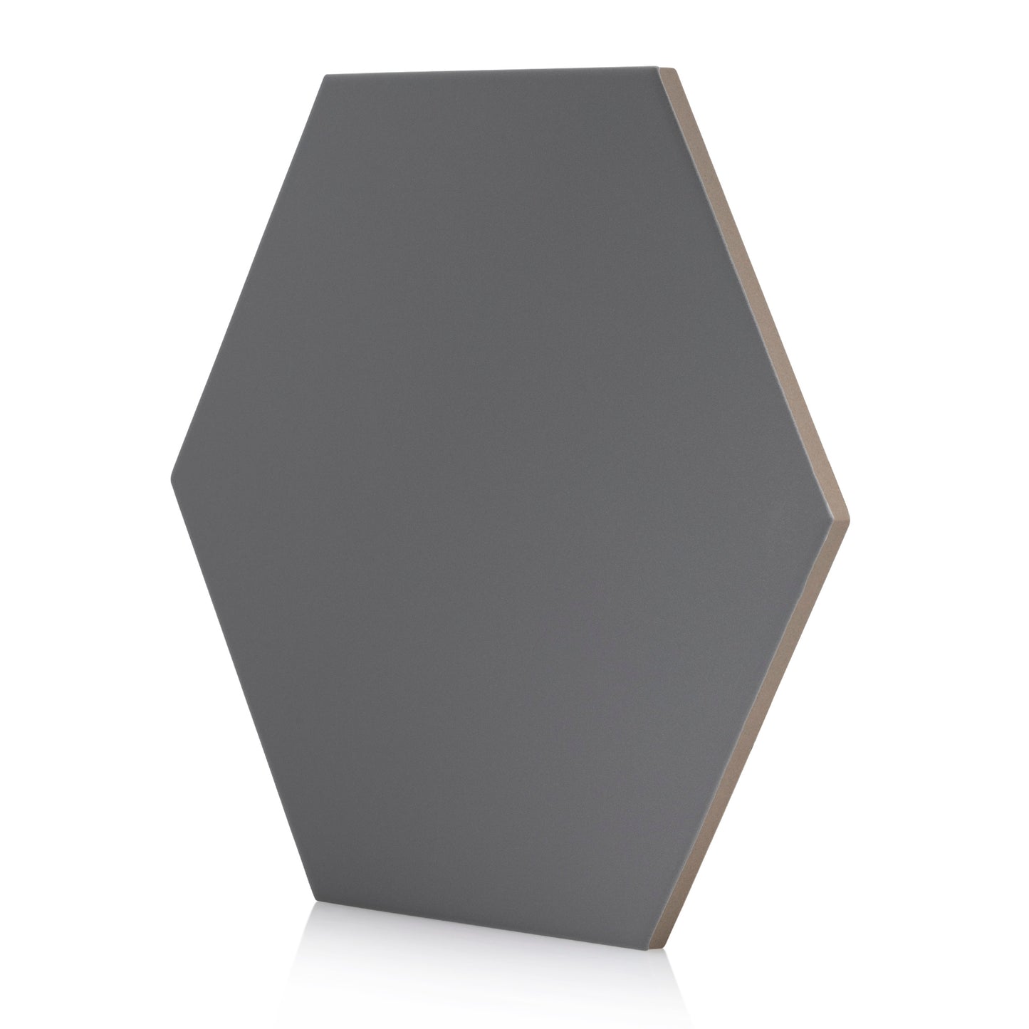 9x10 Hexagon Dark Grey porcelain tile - Industry Tile