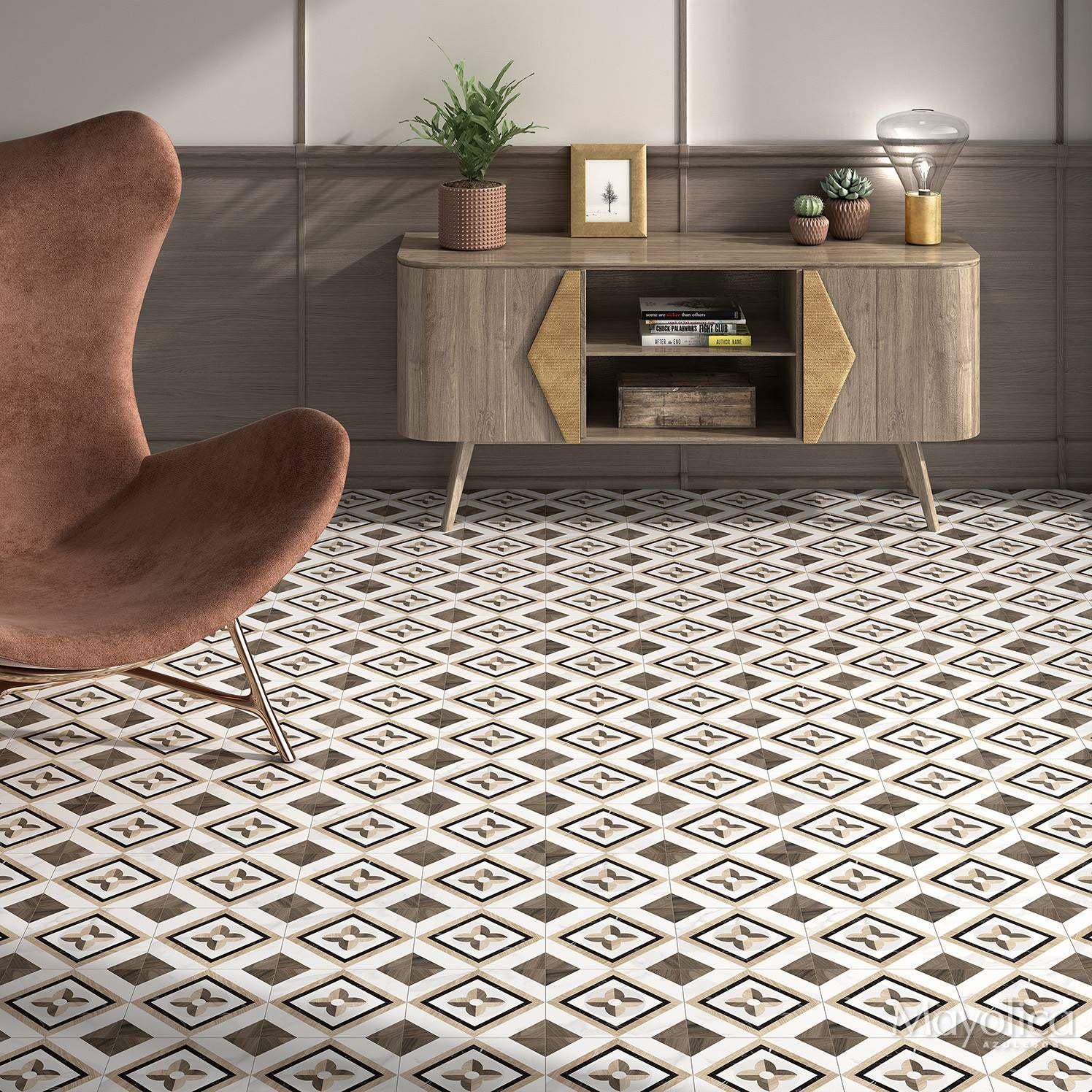 8x8 Art Wood Marble design 2 porcelain tile - Industry Tile
