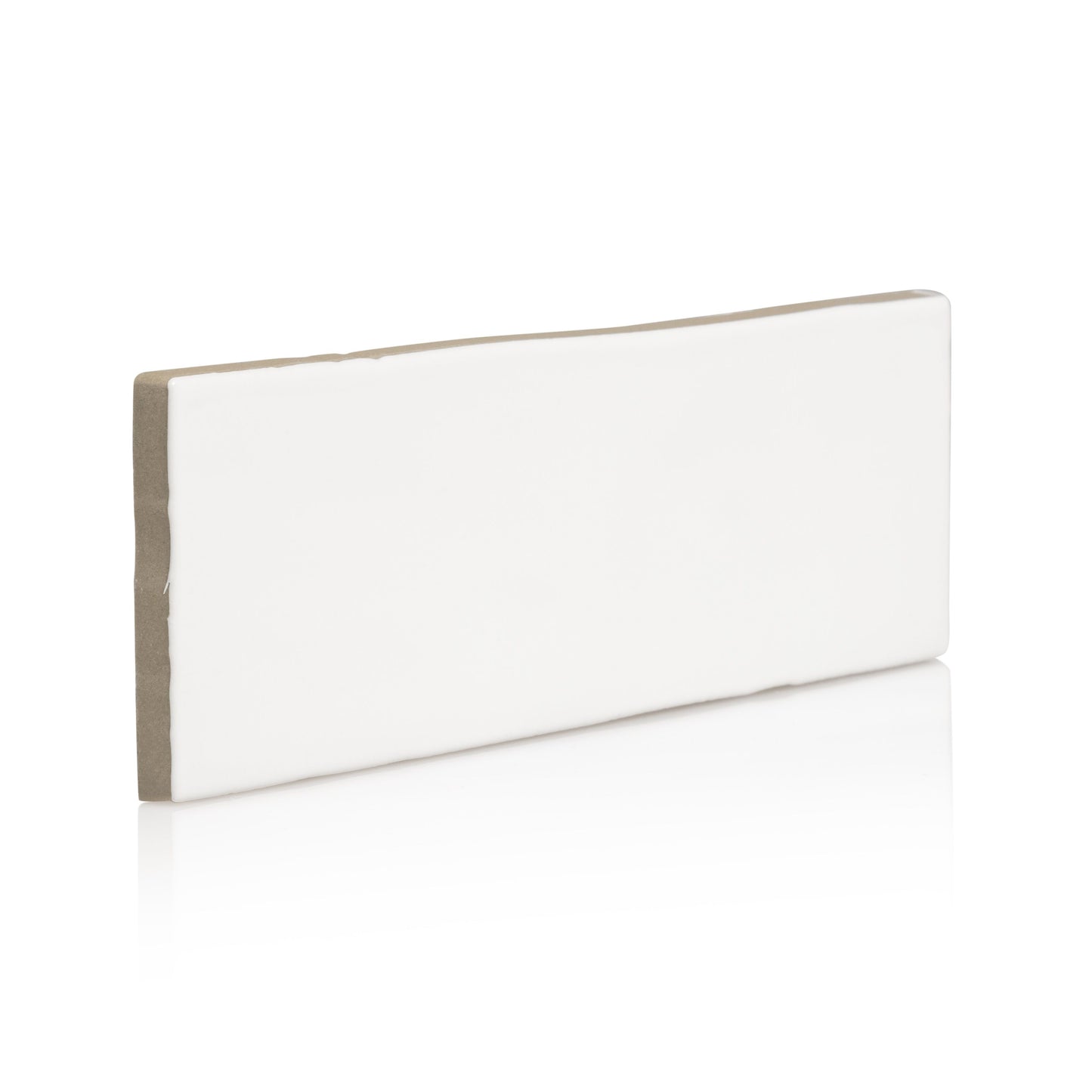 2.5x8 Tribeca White Gloss porcelain tile - Industry Tile