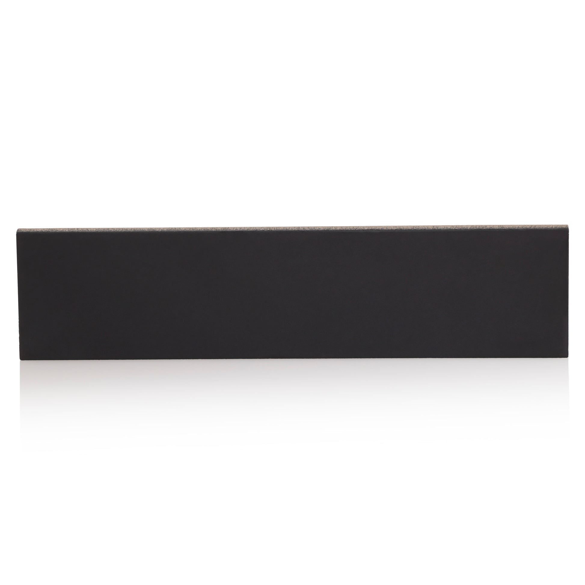 2x10 Modern Brick Black Matte porcelain tile - Industry Tile
