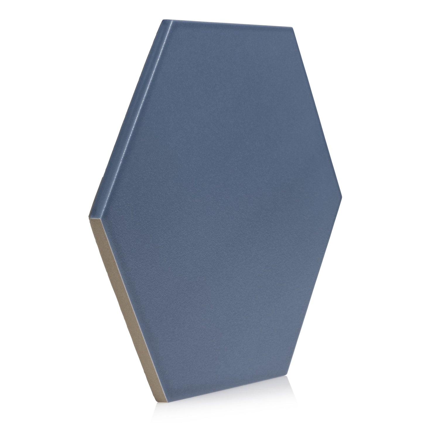 7.8x9 Tribeca Hexagon Blue porcelain tile - Industry Tile