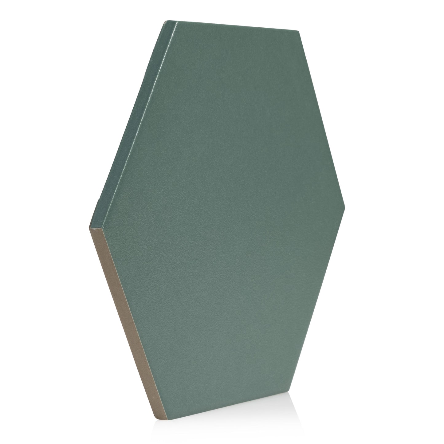 7.8x9 Tribeca Hexagon Green porcelain tile - Industry Tile