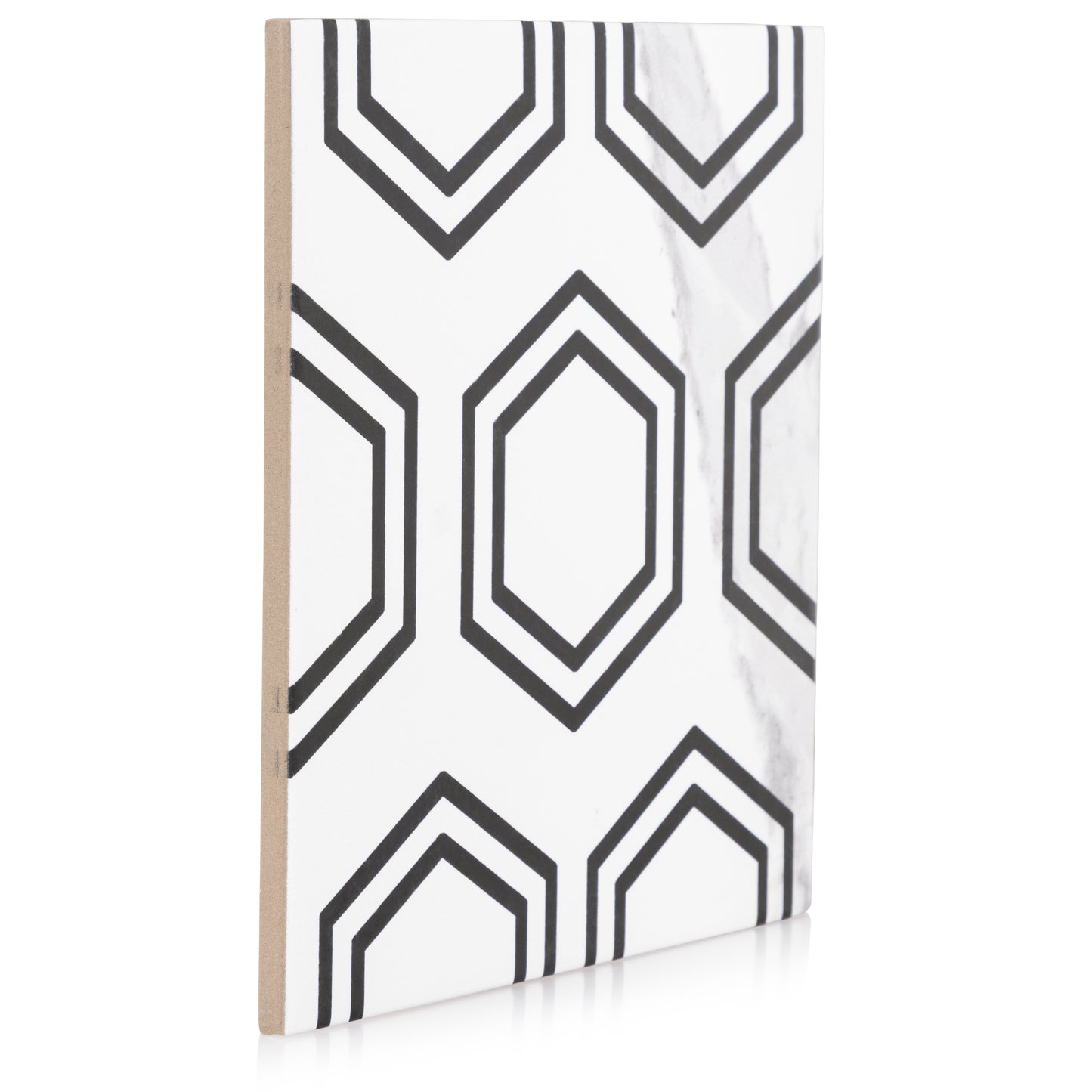 9x9 Charmed Statuario Hexa Pattern porcelain tile - Industry Tile