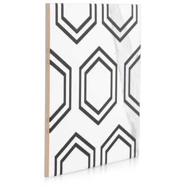 9x9 Charmed Statuario Hexa Pattern porcelain tile - Industry Tile