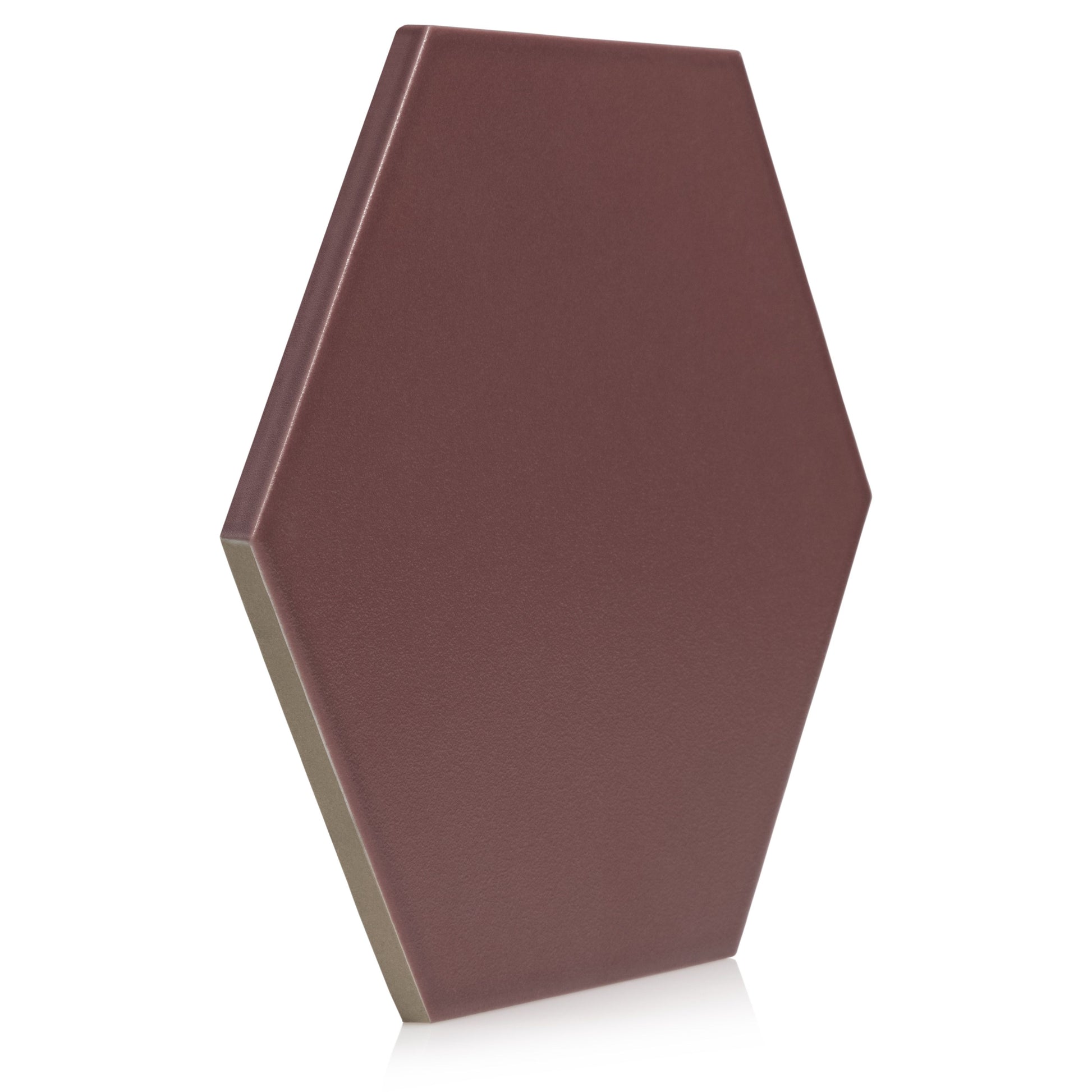 7.8x9 Tribeca Hexagon Burgundy porcelain tile - Industry Tile