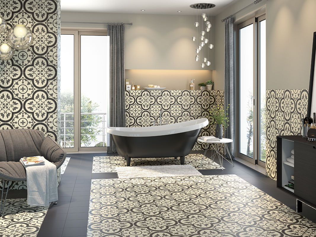 8x8 Tradition Budapest Ceramic Tile - Industry Tile