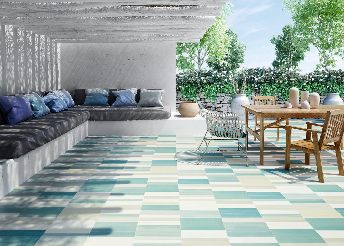 11.71x11.71 Cabana Emerald Porcelain tile - Industry Tile