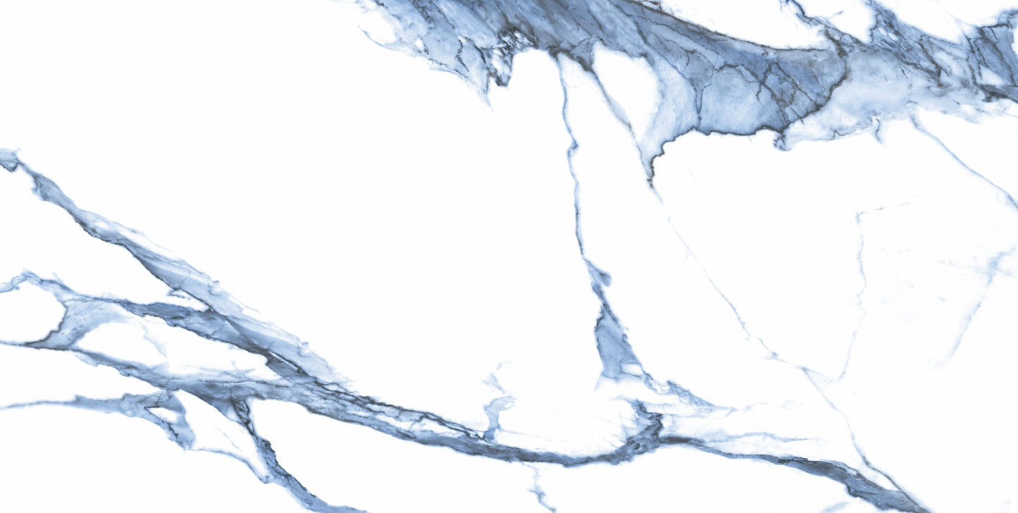 24x48 Statuario Blue Polished porcelain tile - Industry Tile