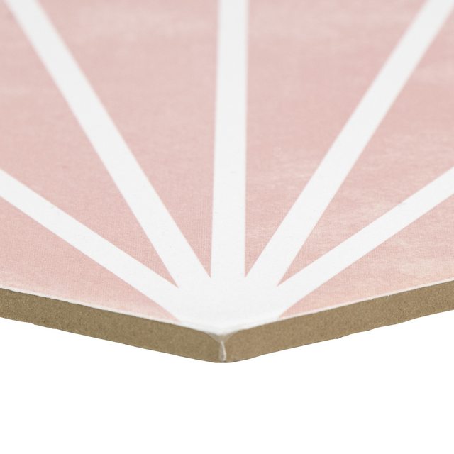 9x10 Palm Bay hexagon Dark Pink porcelain tile - Industry Tile