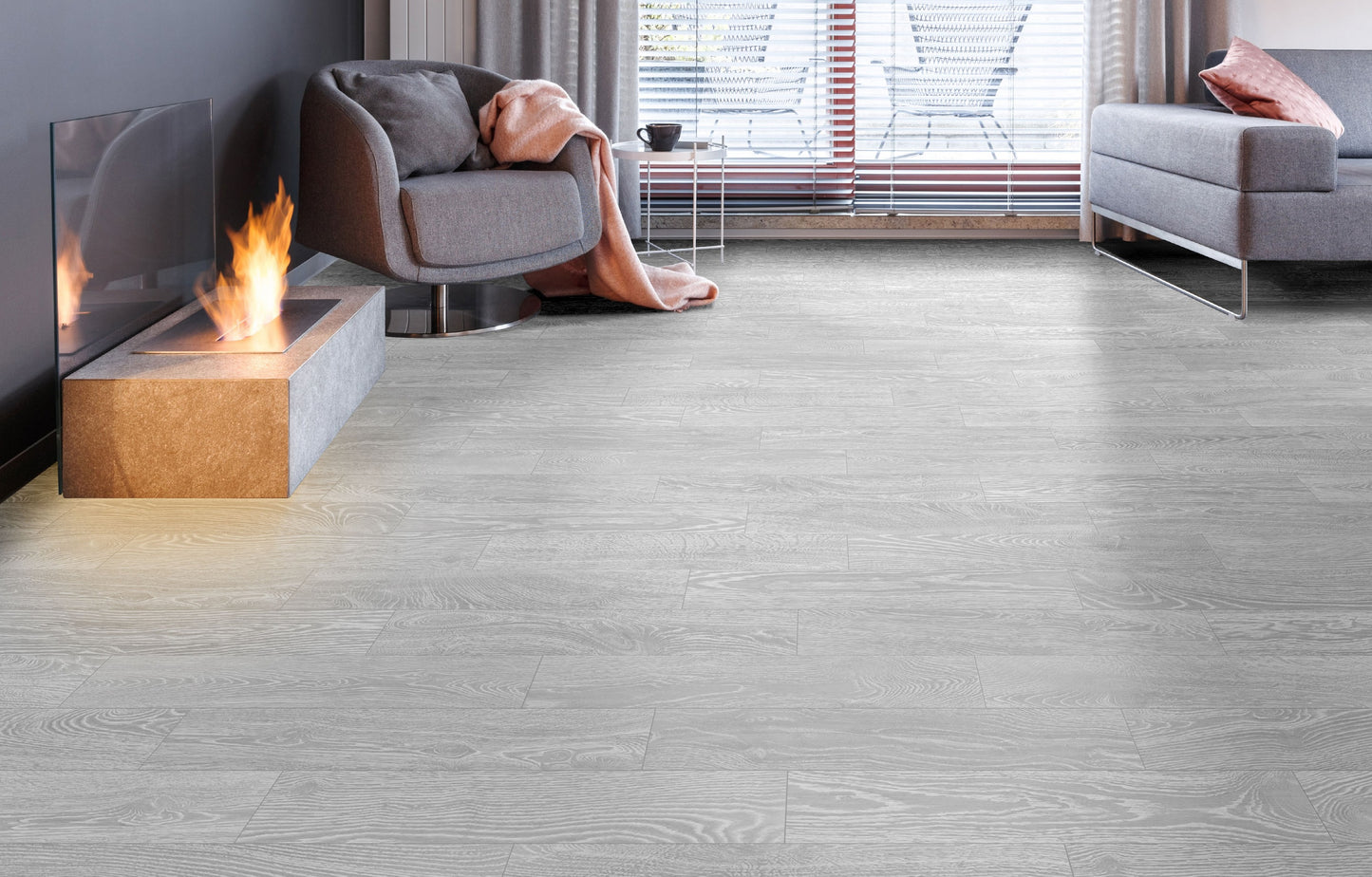 Woodside 3x18 Gray porcelain tile - Industry Tile