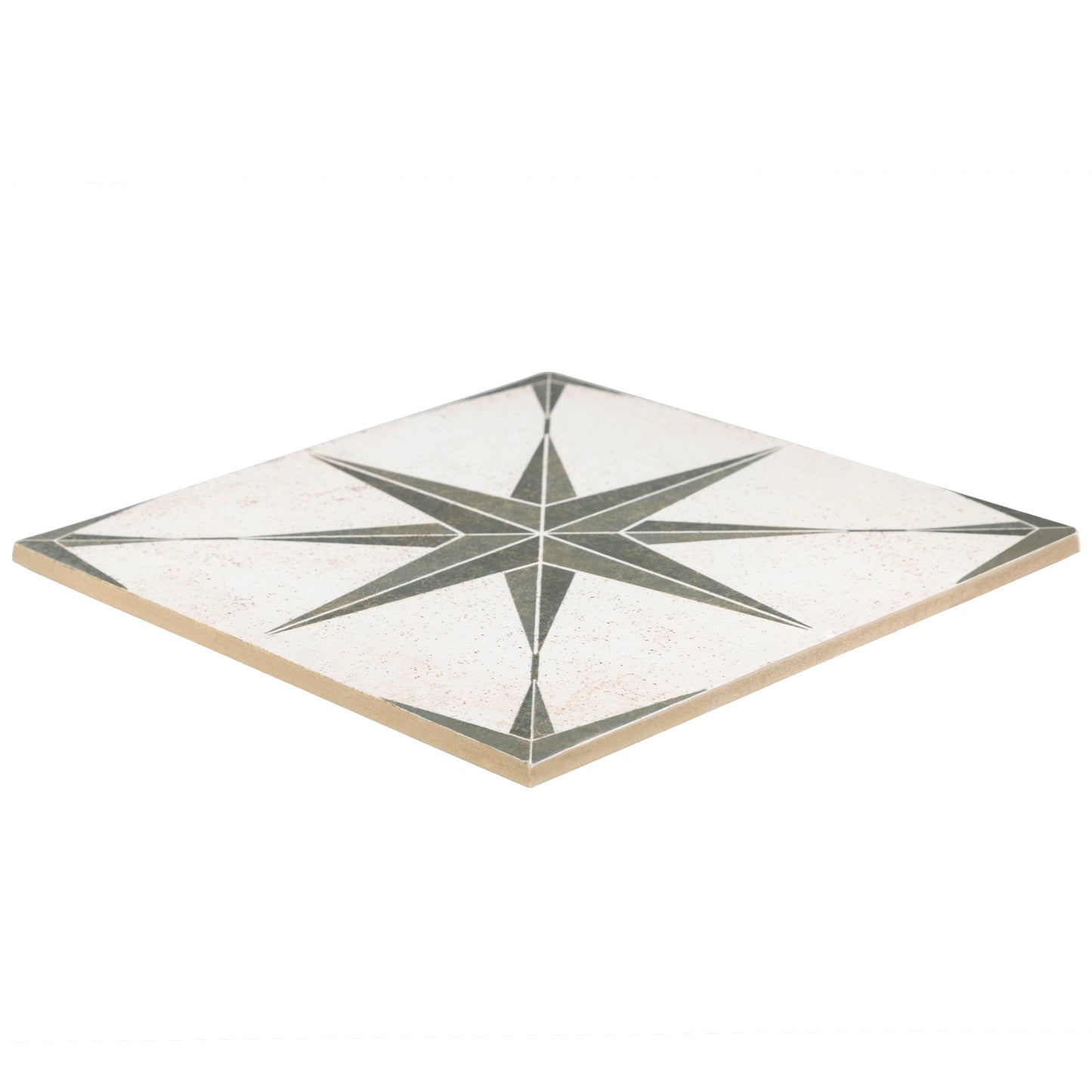 9x9 Star Green porcelain tile - Industry Tile