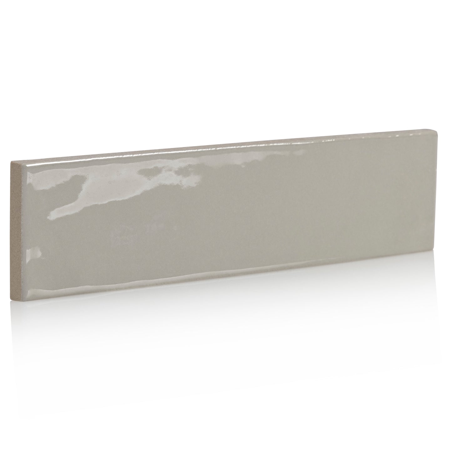 2x10 Modern Brick Gray Gloss porcelain tile - Industry Tile