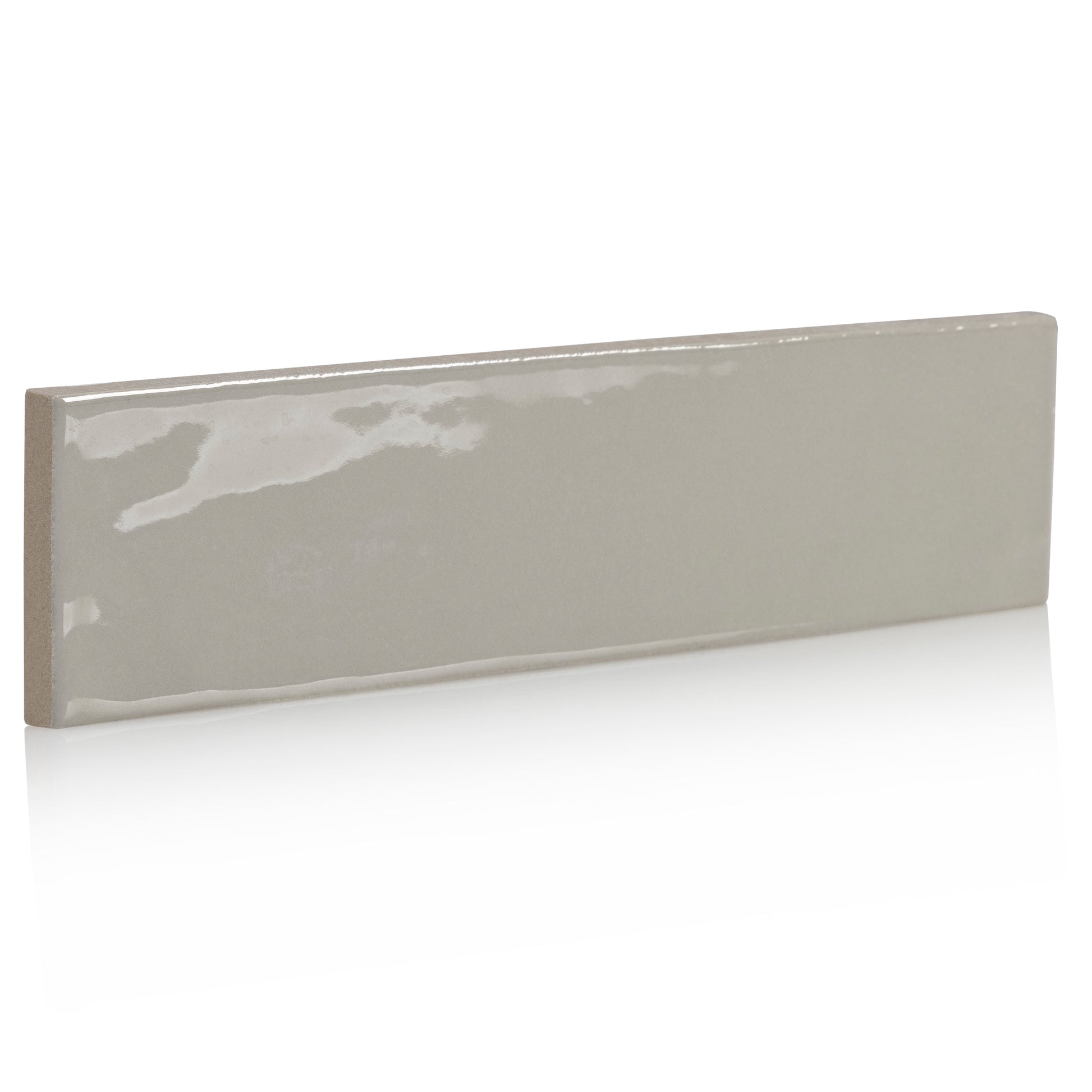 2x10 Modern Brick Gray Gloss porcelain tile - Industry Tile