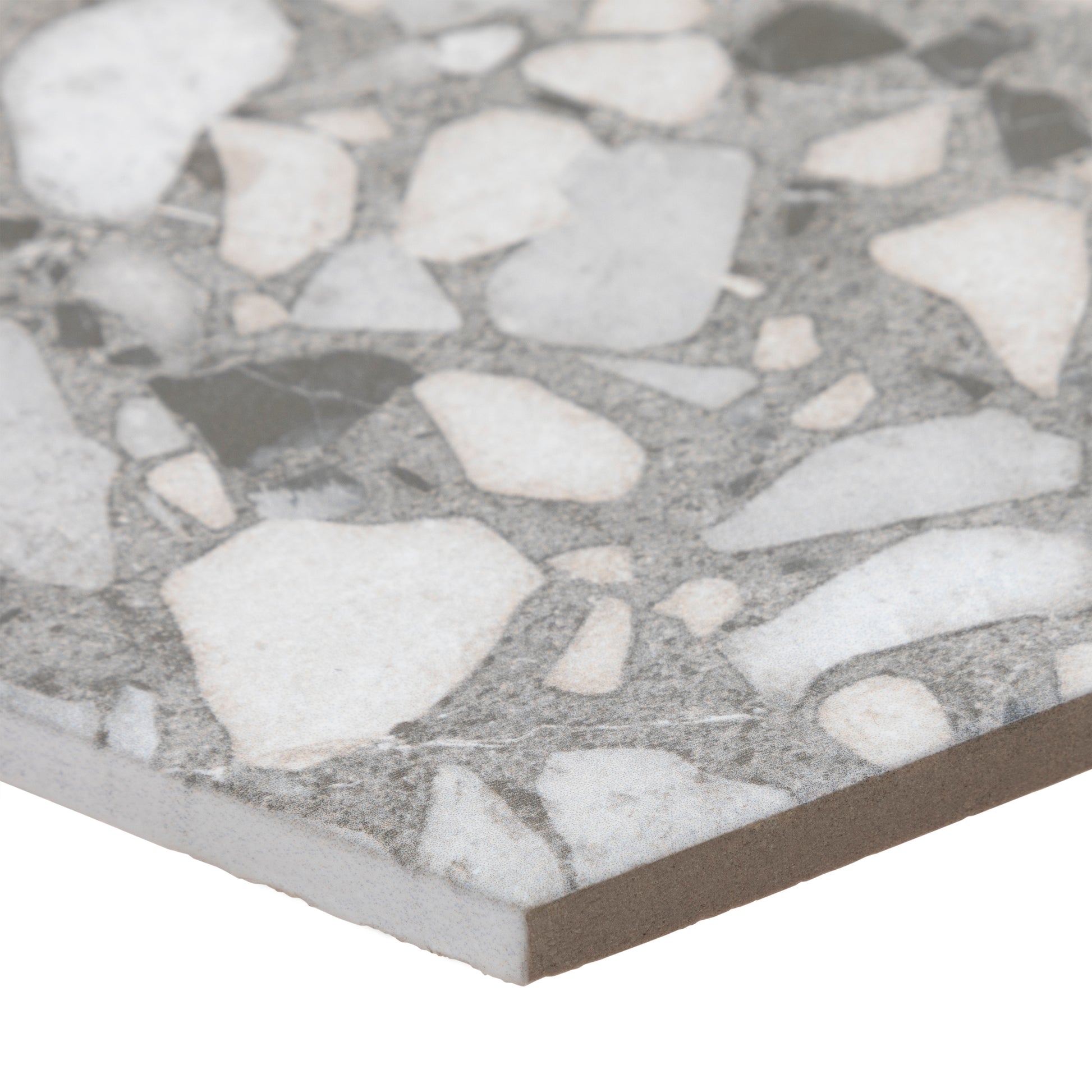 9x10 Hexagon Gray Terrazzo porcelain tile - Industry Tile
