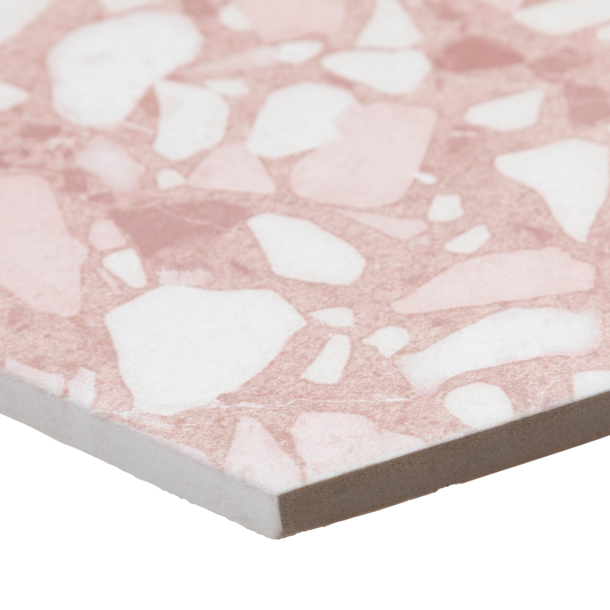9x10 Hexagon Pink Terrazzo porcelain tile - Industry Tile