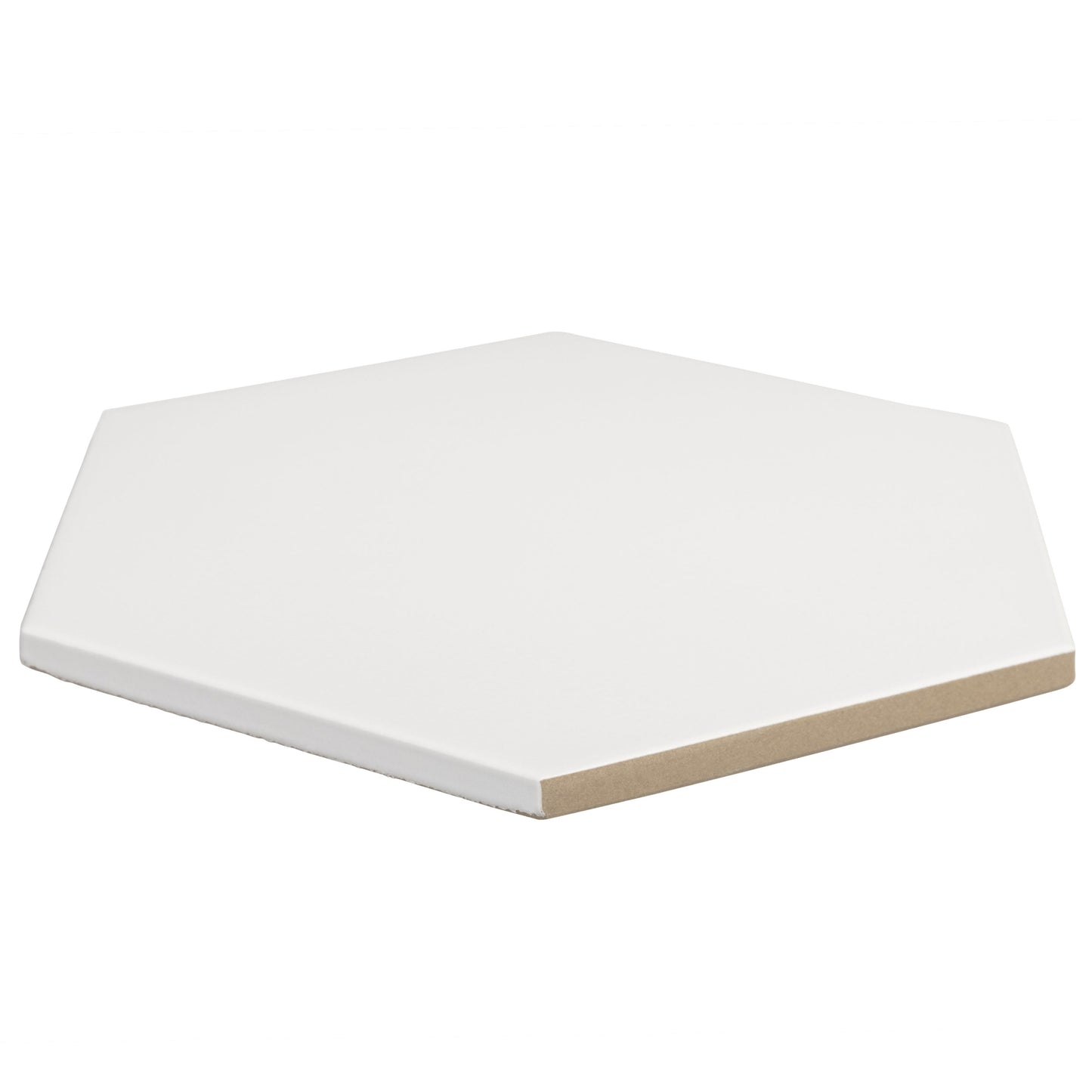 7.8x9 Tribeca Hexagon White porcelain tile - Industry Tile