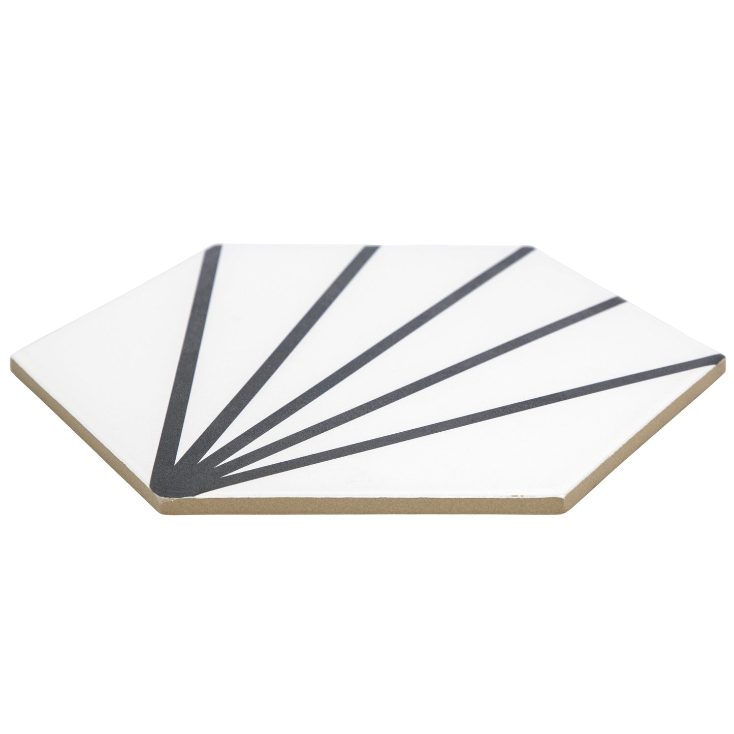 9x10 Palm Bay hexagon Light Black porcelain tile - Industry Tile