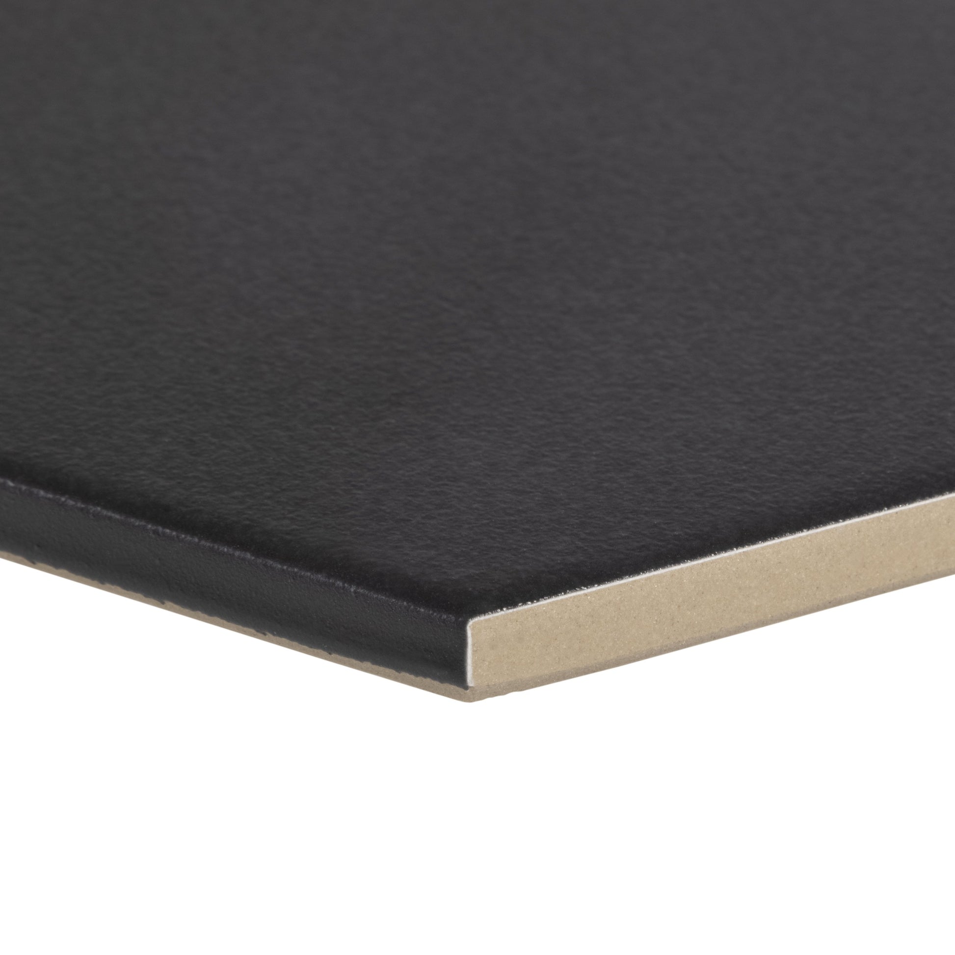 7.8x9 Tribeca Hexagon Black porcelain tile - Industry Tile