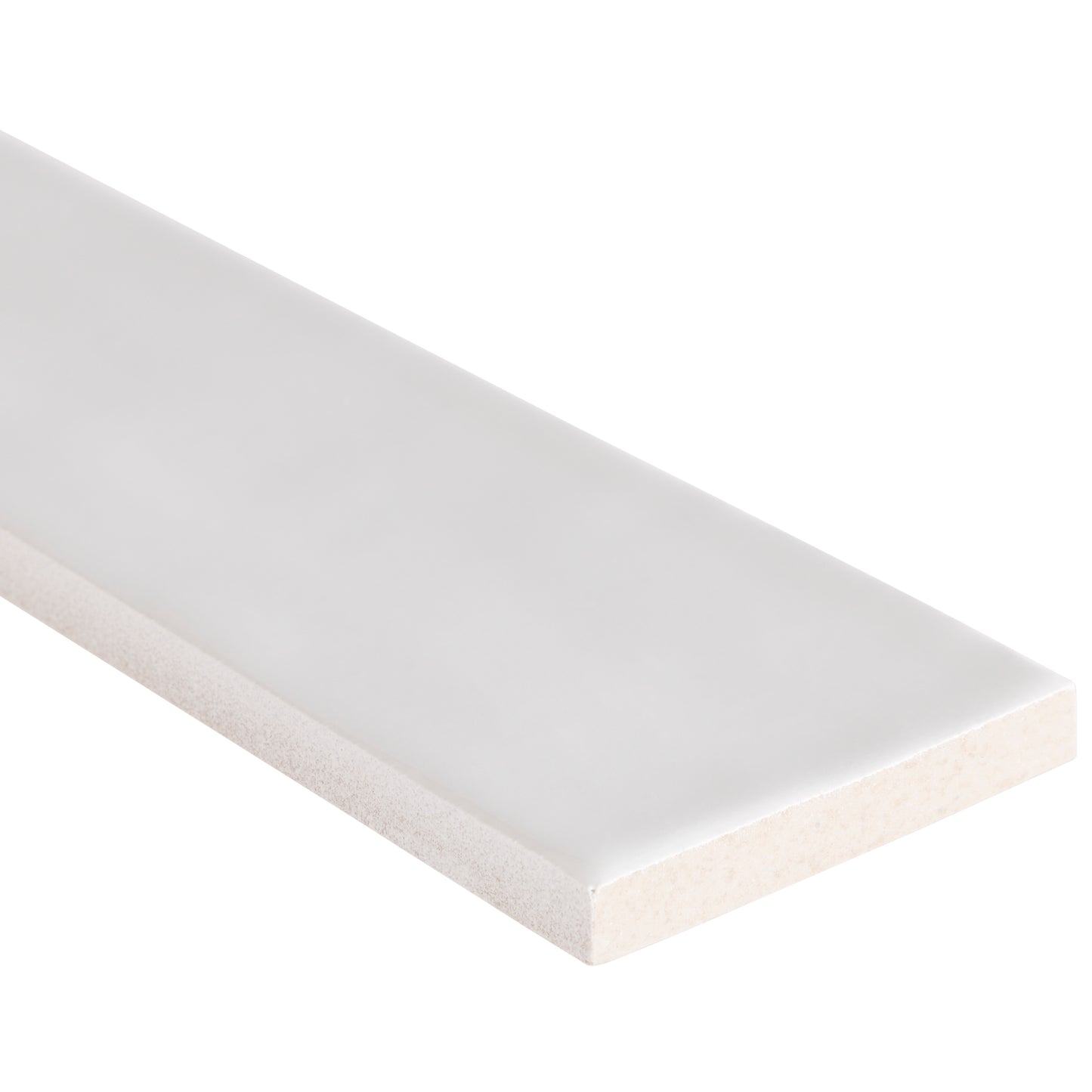 2x10 Modern Brick White Gloss porcelain tile - Industry Tile