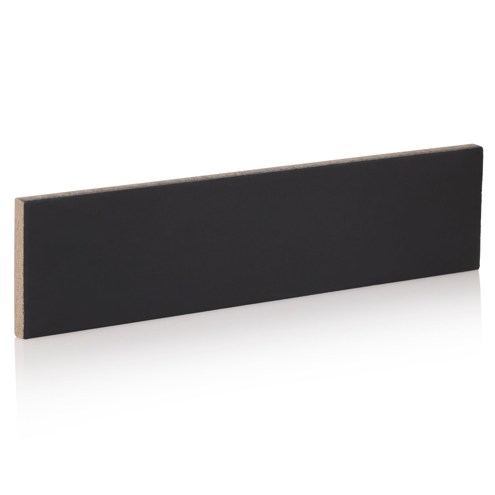2x10 Modern Brick Black Matte porcelain tile - Industry Tile