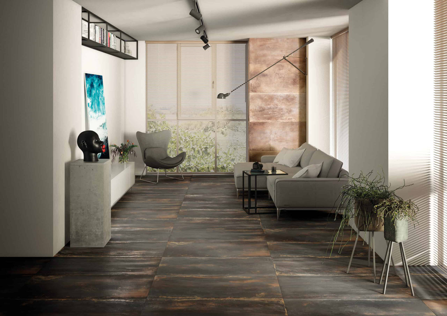 24x48 Metallica Black porcelain tile - Industry Tile