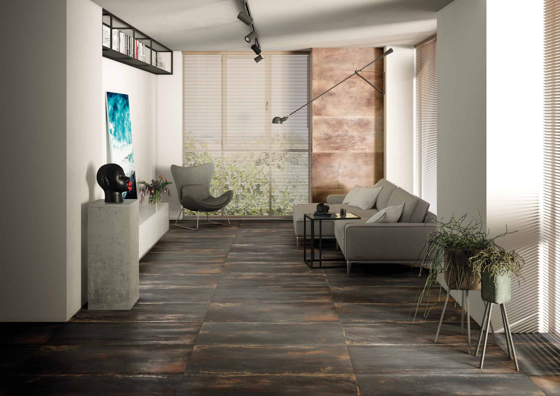 24x48 Metallica Black porcelain tile - Industry Tile