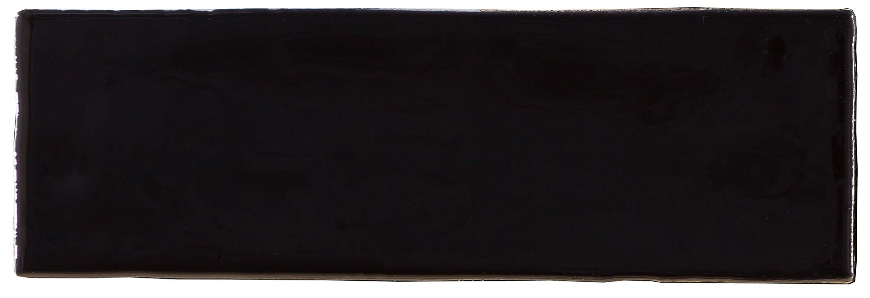2.5x8 Tribeca Black Gloss porcelain tile - Industry Tile
