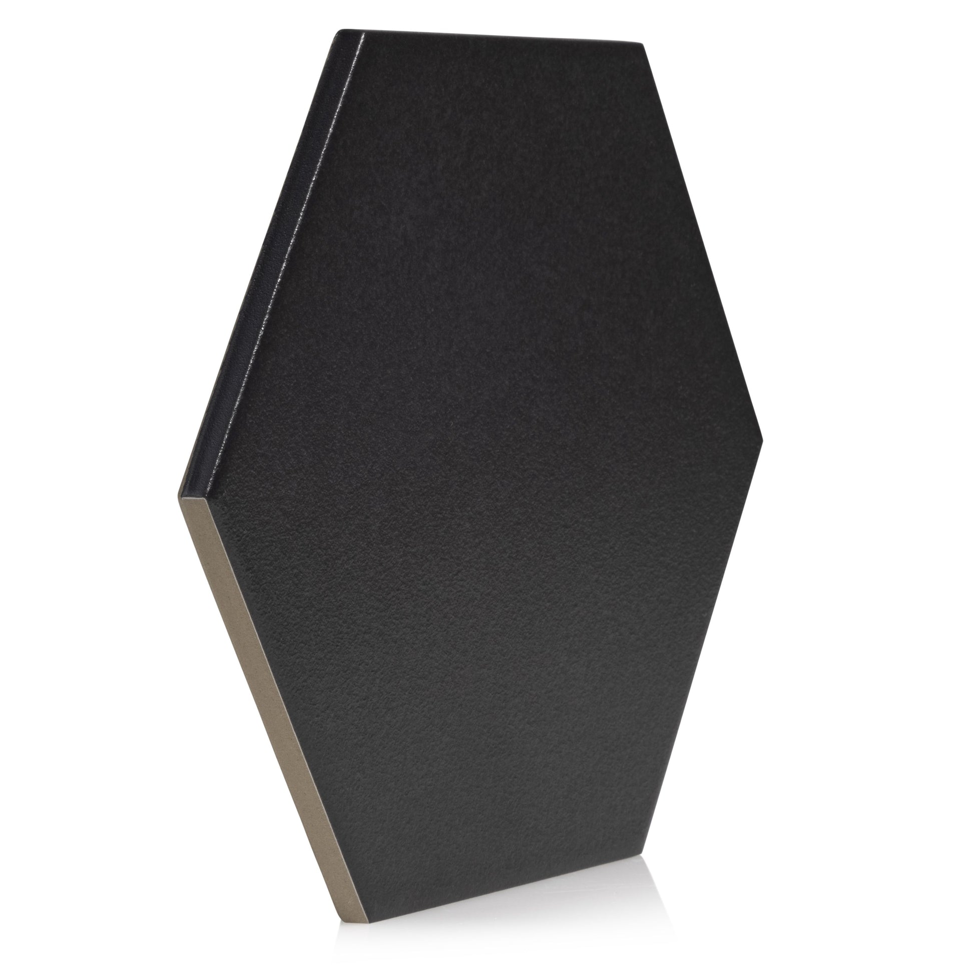 7.8x9 Tribeca Hexagon Black porcelain tile - Industry Tile