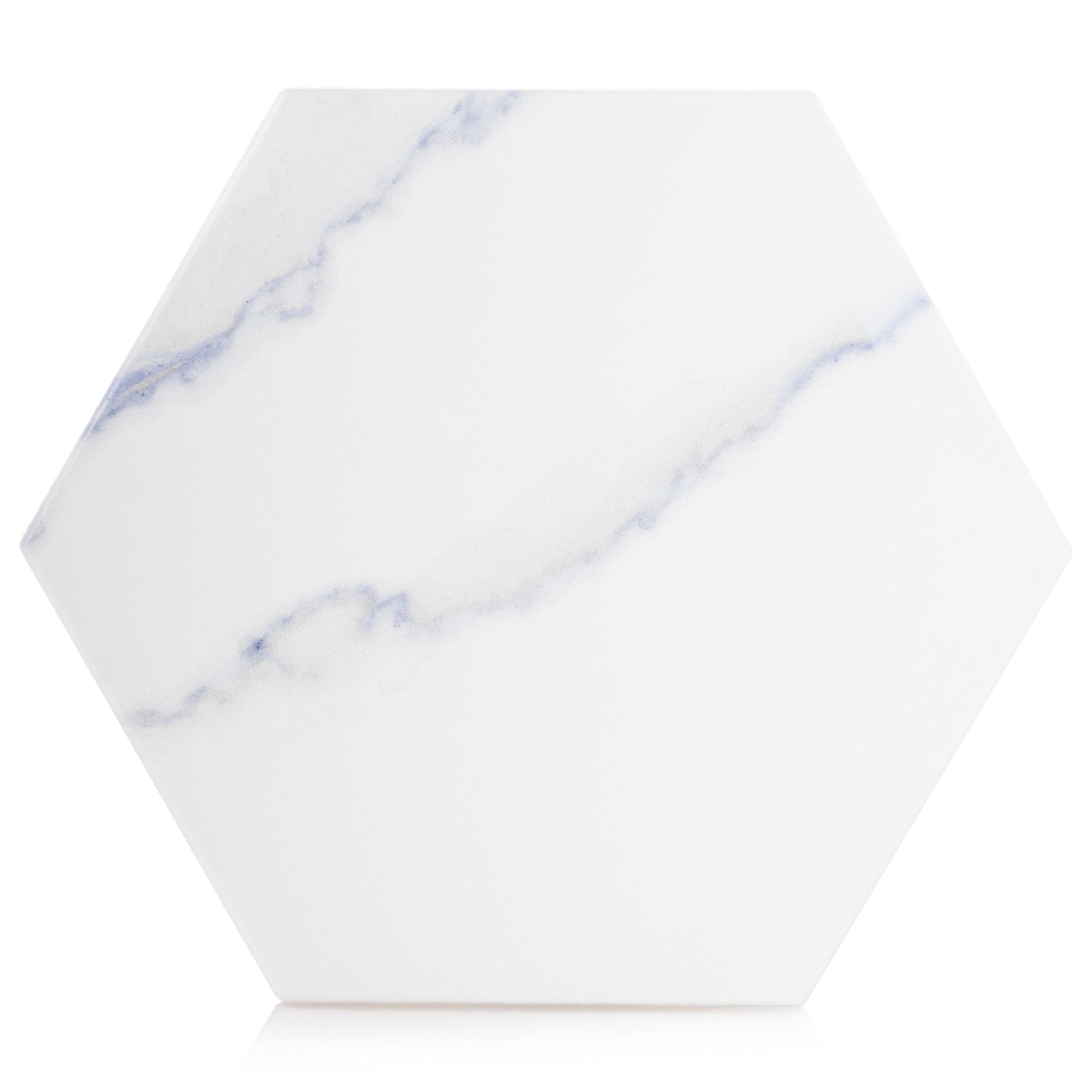 7.87x 9.45 Blue Elements hexagon porcelain tile - Industry Tile
