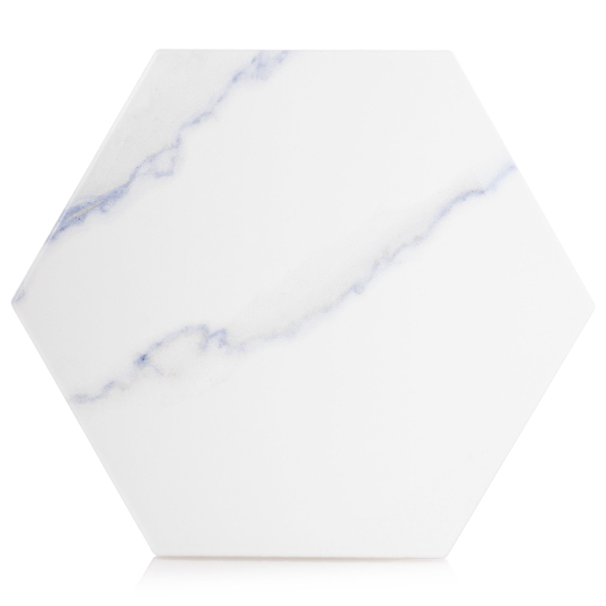 7.87x 9.45 Blue Elements hexagon porcelain tile - Industry Tile