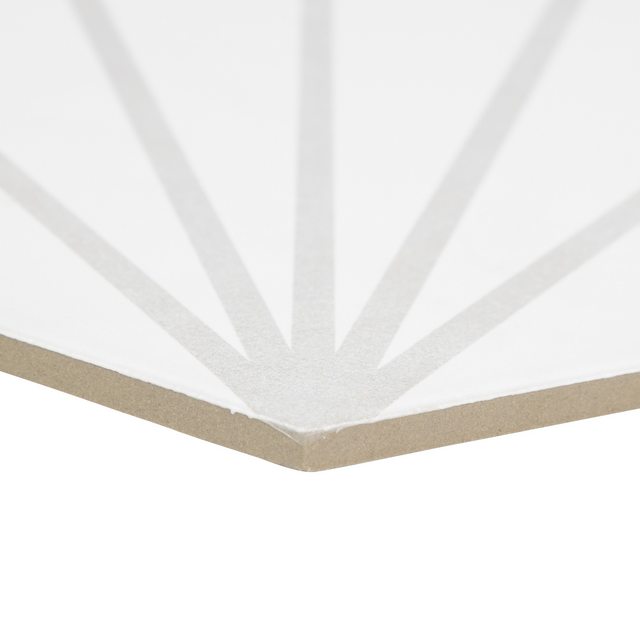 9x10 Palm Bay hexagon Light Grey porcelain tile - Industry Tile