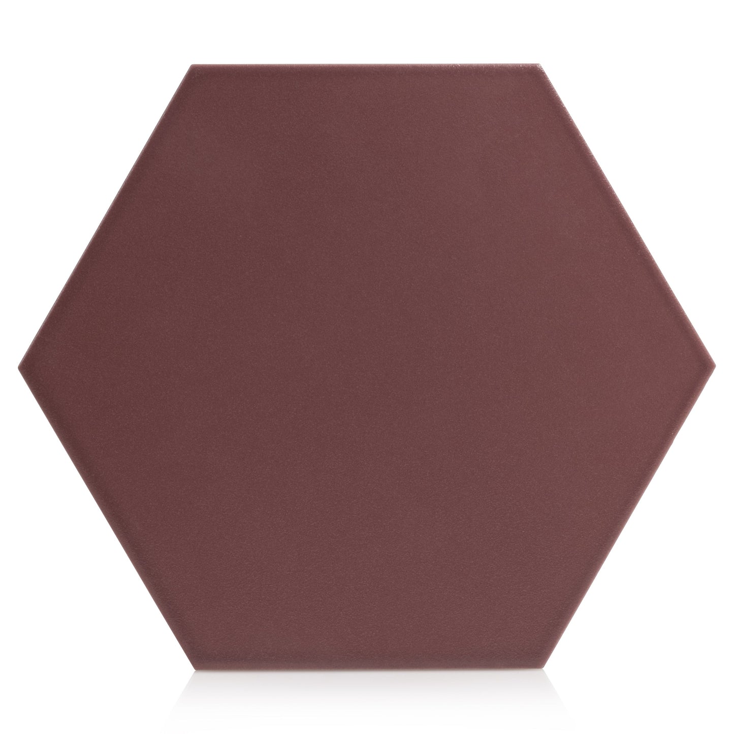 7.8x9 Tribeca Hexagon Burgundy porcelain tile - Industry Tile