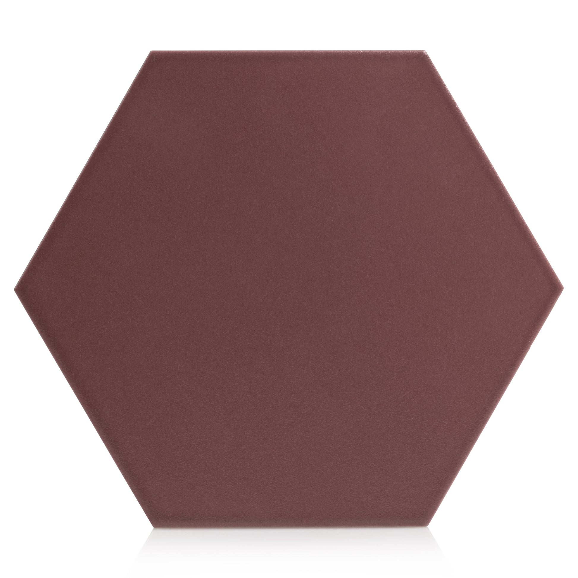 7.8x9 Tribeca Hexagon Burgundy porcelain tile - Industry Tile